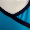 GK DANCE SKATE TOP ADULT MEDIUM TURQUOISE NAVY MICROFIBER CAP SLV CHEER GYM Sz M - Image 2