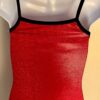 GK DANCE JAZZ CHILD MEDIUM RED MYSTIQUE NAVY FOIL STRAPS CAMI NYLON/SPAND TOP M - Image 6