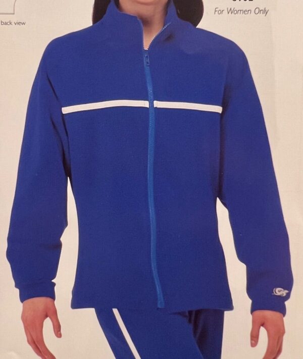 GK ROYAL LgS ZIP UP ADULT SMALL BRUSH TRICOT GYMNASTS SKATE WARM UP JACKET Sz S