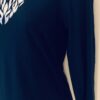GK ELITE ADULT MEDIUM LgS FAUX 2-LAYER NAVY COTON HOLOGRAM HEART T-SHIRT Sz M - Image 4