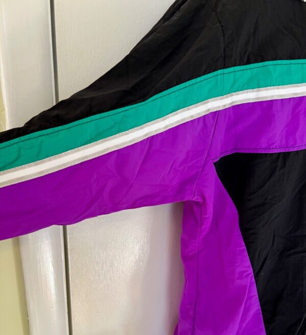 GK WARM UP JACKET ADULT SMALL SUPPLEX BLACK PURPLE GREEN GYMNASTICS CHEER Sz AS - Image 6