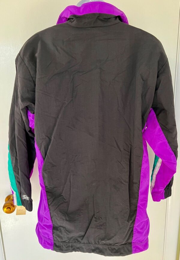 GK WARM UP JACKET ADULT SMALL SUPPLEX BLACK PURPLE GREEN GYMNASTICS CHEER Sz AS - Image 7