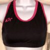 NWT! GK Elite Cheer Dance Black Nylon Crop Top T-Back Mesh Size Adult L