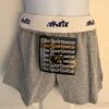 GK GIRLS SMALL SKATE GLITTER PRINT FOLDOVER WAIST GRAY COTTON BOXER SHORTS Sz CS
