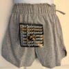GK GIRLS SMALL SKATE GLITTER PRINT FOLDOVER WAIST GRAY COTTON BOXER SHORTS Sz CS - Image 2