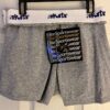 GK GIRLS SMALL SKATE GLITTER PRINT FOLDOVER WAIST GRAY COTTON BOXER SHORTS Sz CS - Image 5
