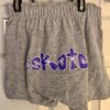 GK GIRLS SMALL SKATE GLITTER PRINT FOLDOVER WAIST GRAY COTTON BOXER SHORTS Sz CS - Image 11