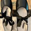 LEOâ€™S TIE TAP SHOE GIRLS 1.5 TEMPO STUDENT BLACK PATENT LEATHER #808W Sz 1.5 NIB - Image 2