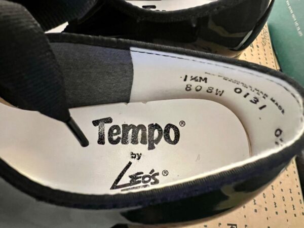 LEOâ€™S TIE TAP SHOE GIRLS 1.5 TEMPO STUDENT BLACK PATENT LEATHER #808W Sz 1.5 NIB - Image 4