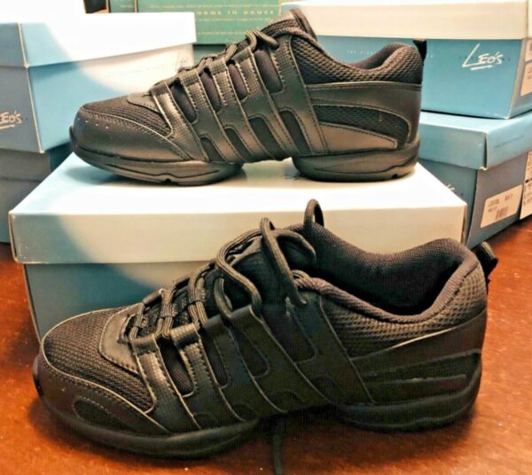 LEO'S DANCE SNEAKER ADULT 6 NRG BLACK LITE WT #LS5100L HIP-HOP JAZZ AD Sz 6 NIB! - Image 2