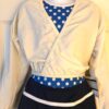 GK POLARTEC CHILD SMALL IVORY LgSLV WRAP SKATE DANCE BALLET JACKET SZ S NWT!