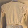 GK POLARTEC CHILD SMALL IVORY LgSLV WRAP SKATE DANCE BALLET JACKET SZ S NWT! - Image 4