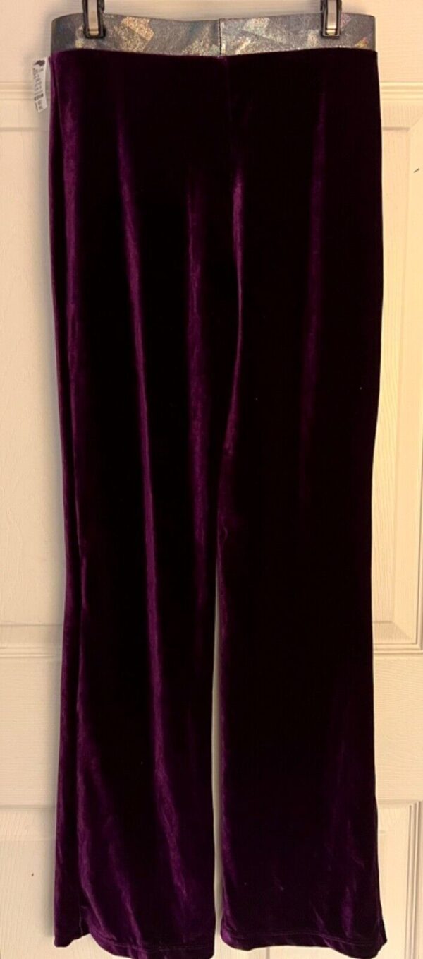 GK DANCE JAZZ LADIES SMALL PURPLE VELVET ANTIQUE SILVER WAISTBAND PANTS SZ S - Image 4