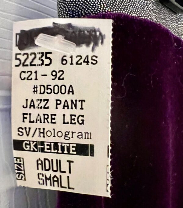 GK DANCE JAZZ LADIES SMALL PURPLE VELVET ANTIQUE SILVER WAISTBAND PANTS SZ S - Image 5