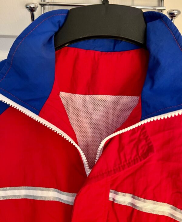 GK WARM UP JACKET UNISEX ADULT X-SMALL BLUE RED SUPPLEX TRACK CHEER GYMNASTS  XS - Image 2