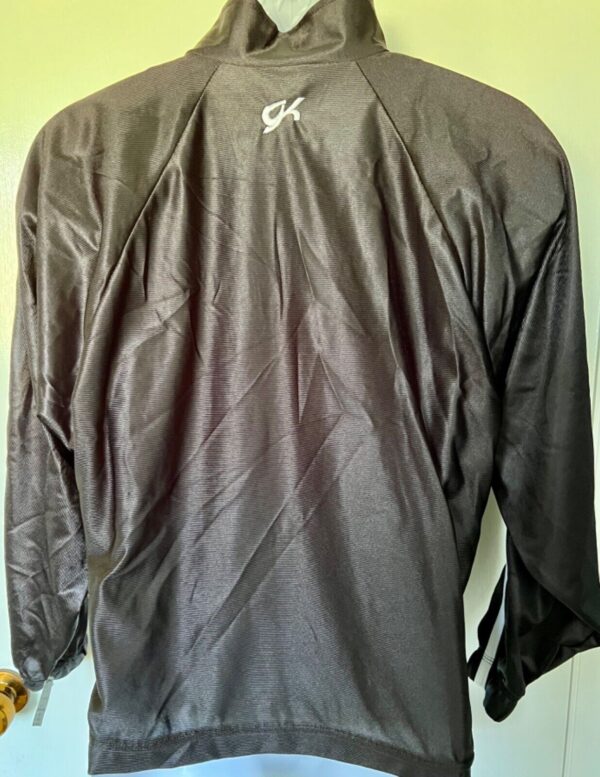 GK BLACK UNISEX ADULT SMALL LONG SLEEVE NYLON DAZZLE WARM UP JACKET Sz AS NWT! - Image 4