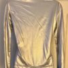 GK WARM UP JACKET ADULT SMALL SILVER METALLIC ZIP FRONT GYMNASTICS DANCE CHEER S - Image 4