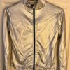 GK WARM UP JACKET ADULT SMALL SILVER METALLIC ZIP FRONT GYMNASTICS DANCE CHEER S - Image 5