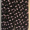 GK CHEER PJ PANTS SIZE LADIES LARGE BLACK COTTON DRAWSTRING PINK PRINT AL NWT! - Image 2