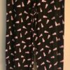 GK CHEER PJ PANTS SIZE LADIES LARGE BLACK COTTON DRAWSTRING PINK PRINT AL NWT! - Image 3