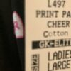 GK CHEER PJ PANTS SIZE LADIES LARGE BLACK COTTON DRAWSTRING PINK PRINT AL NWT! - Image 6