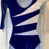 GK 3/4SLV ROYAL VELVET ADULT SMALL WHITE CRYSTALS HOLOGRAM GYMNASTICS LEOTARD AS - Image 5