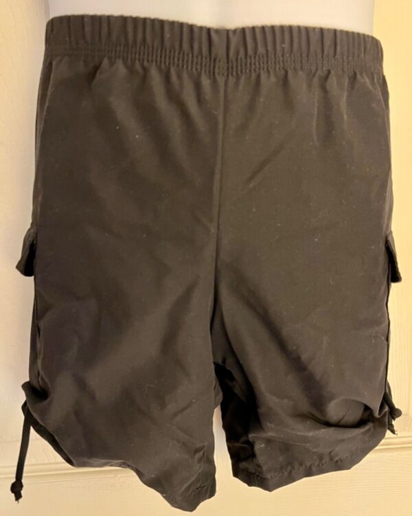 GK ZUMBA DANCE ATHLETIC UNISEX CHILD X-SMALL BLACK POLYESTER CARGO SHORTS Sz CXS - Image 6