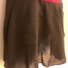 GK FAUX WRAP SKIRT CHILD MEDIUM BLACK GEORGETTE RED FOIL WAIST DANCE BALLET CM - Image 3