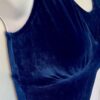 GK DANCE JAZZ CHEER ADULT SMALL BLUE VELVET HALTER  X-STRAP CROP TOP Sz AS NWT! - Image 3