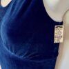 GK DANCE JAZZ CHEER ADULT SMALL BLUE VELVET HALTER  X-STRAP CROP TOP Sz AS NWT! - Image 4