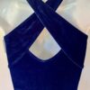 GK DANCE JAZZ CHEER ADULT SMALL BLUE VELVET HALTER  X-STRAP CROP TOP Sz AS NWT! - Image 6