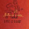 LIFE IS GOOD MENS MEDIUM SHORT SLEEVE RUST TEE Â‘GRILLINGÂ’ 100% COTTON Size M EUC - Image 3