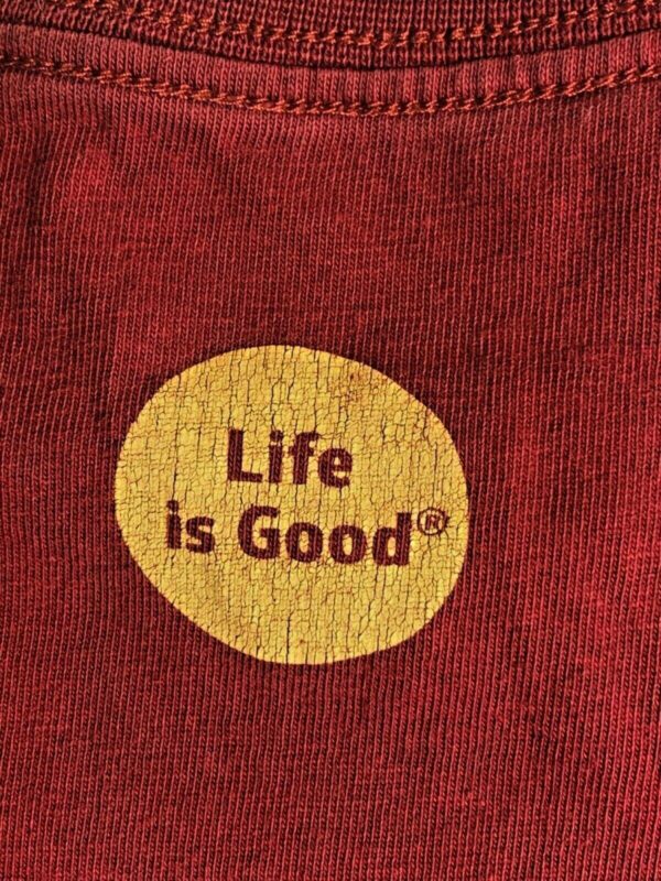 LIFE IS GOOD MENS MEDIUM SHORT SLEEVE RUST TEE Â‘GRILLINGÂ’ 100% COTTON Size M EUC - Image 6