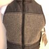 GK SKATE VEST GIRLS LARGE GRAY POLY FLEECE CRINKLE NYLON CROPPED RIBBON TRIM L - Image 2