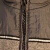 GK SKATE VEST GIRLS LARGE GRAY POLY FLEECE CRINKLE NYLON CROPPED RIBBON TRIM L - Image 3