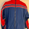 GK WARM UP JACKET UNISEX ADULT SMALL NAVY RED SUPPLEX TRACK CHEER GYMNASTS  S
