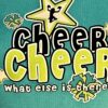 GK CHEERLEADING GRAPIC LADIES SMALL RAGLAN CAP SLV WHITE BLUE COTTON TOP Sz S - Image 2