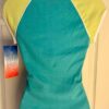 GK CHEERLEADING GRAPIC LADIES SMALL RAGLAN CAP SLV WHITE BLUE COTTON TOP Sz S - Image 7