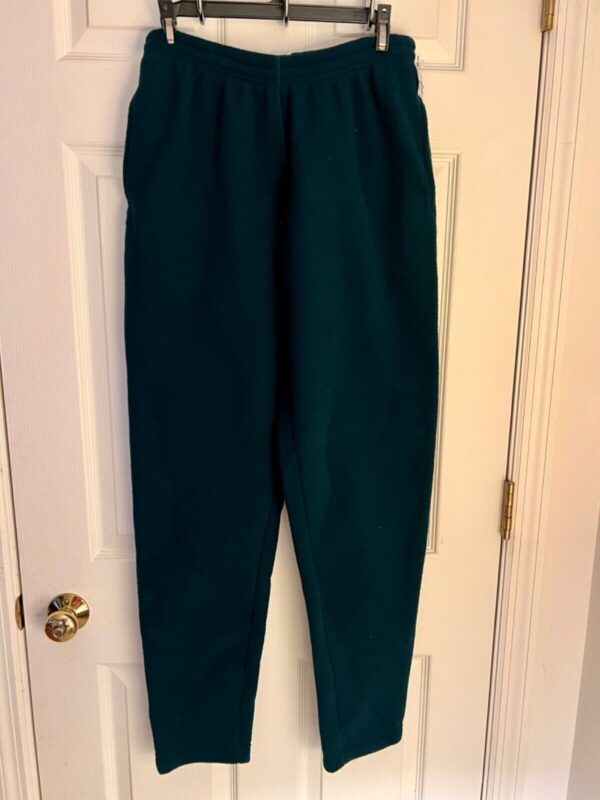 GK WARM UP ADULT MEDIUM GREEN POLYESTER FLEECE ATLETIC LOUNGE SWEATPANTS Sz M