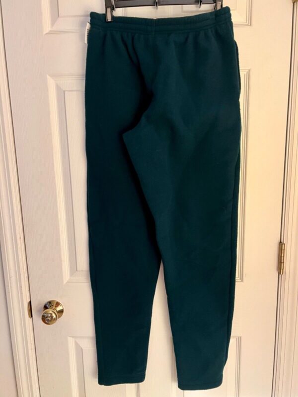 GK WARM UP ADULT MEDIUM GREEN POLYESTER FLEECE ATLETIC LOUNGE SWEATPANTS Sz M - Image 2