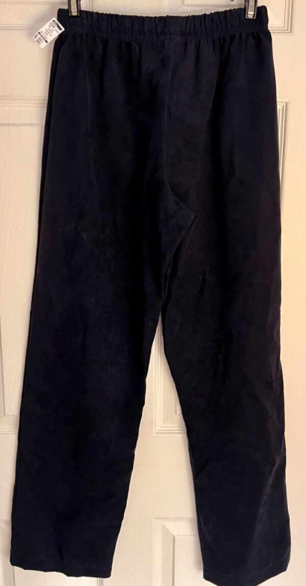 GK WARM UP ADULT SMALL BLACK MICROFIBER GYMNASTS SKATE CHEER ATHLETIC PANTS Sz S - Image 2