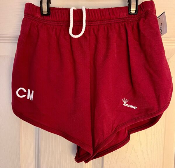 TOUSSE' BY GK CHILD MEDIUM MAROON RUNNING SHORTS W/ BRIEF NYLON/STRCH SZ M