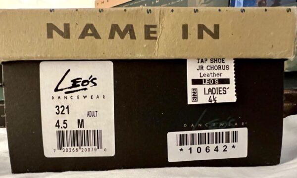 LEOâ€™S JUNIOR CHORUS LINE LADIES 4.5 TAP SHOES STYLE 321 TAN LADIES Sz 4.5 M NIB! - Image 8