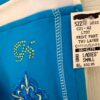 GK LOW-RISE ADULT SMALL TURQUOISE COTTON 2-LAYER WAISTBAND TIE LOUNGE PANTS SZ S - Image 5