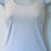 GK DANCE CHEER ADULT SMALL SOLID WHITE DRY TECH SLVLS RACERBACK TANK TOP Sz AS