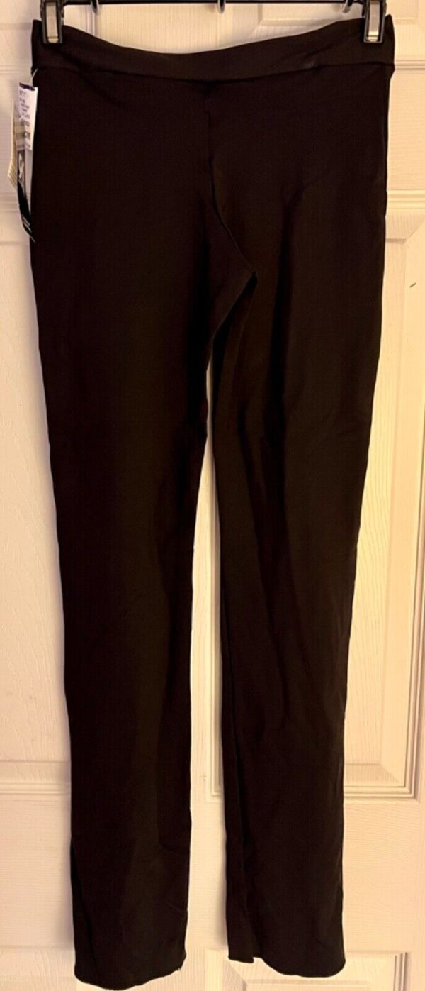 GK ELITE DANCE JAZZ CHILD LARGE BLACK TACTEL/SPANDEX V-WAISTBAND PANTS SZ CL NWT - Image 4