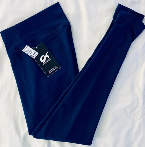 GK BLACK DRY TECH LADIES X-SMALL GYMNASTICS DANCE CHEER ATHLETIC TIGHTS XS NWT!