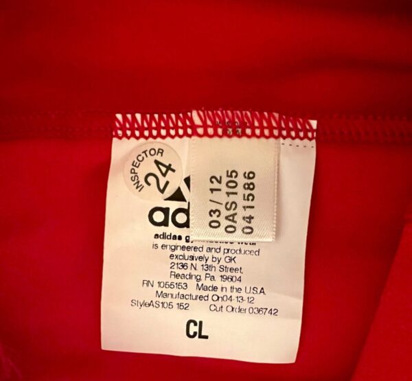 ADIDAS GK BOYS LARGE COMPETITION SHORTS RED N/S GYMNASTICS RUNNING GYM SZ L NWT! - Image 7