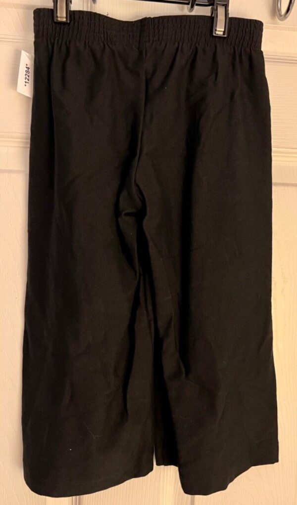 GK DANCE BLACK CAPRI CHILD MEDIUM COTTON/SPANDEX CAPRI PANTS JAZZ CHEER SZ CM - Image 3