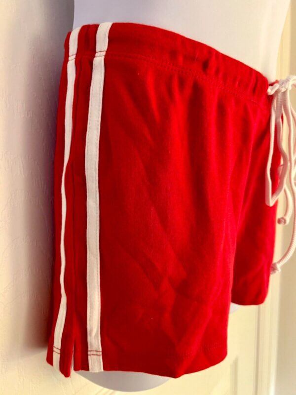 GK RED UNISEX CHILD LARGE COTTON WHITE STRIPE ATHLETIC/CASUAL SHORTS  Sz CL - Image 2